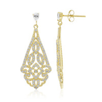 Pendientes en plata con Topacio blanco