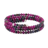 Brazalete en acero con Rubí (Riya)