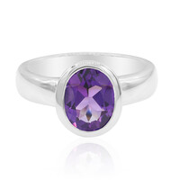 Anillo en plata con Amatista de Bolivia