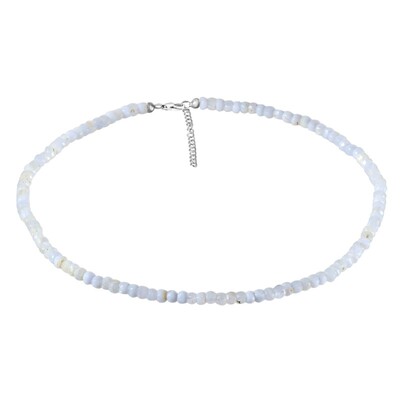 Collar en plata con Calcedonia azul