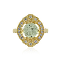 Anillo en plata con Amatista verde