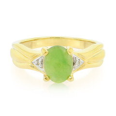 Anillo en plata con Crisoprasa imperial