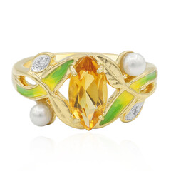 Anillo en plata con Citrino