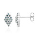 Pendientes en plata con Diamante fantasía