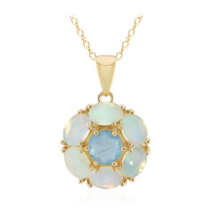 Collar en plata con Cuarzo azul pastel