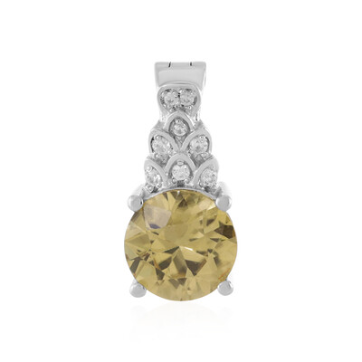 Colgante en plata con Zircón amarillo