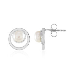 Pendientes en plata con Perla Freshwater