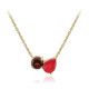 Collar en plata con Cuarzo rojo pastel