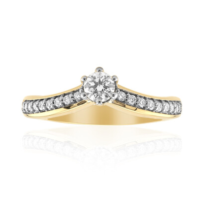 Anillo en oro con Diamante IF (D) (Annette)