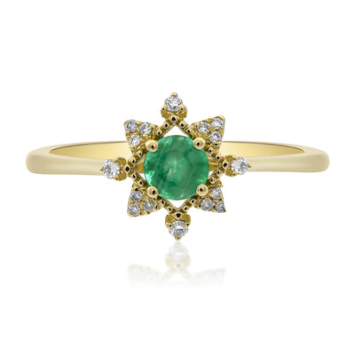 Anillo en oro con Esmeralda de Zambia (CIRARI)