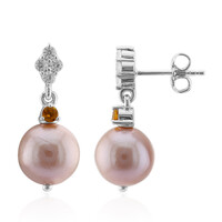 Pendientes en plata con Perla Ming (TPC)