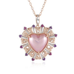 Collar en plata con Perla rosa Mabe (Gems en Vogue)