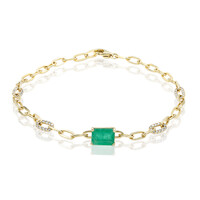 Brazalete en oro con Esmeralda de Zambia AAA (CIRARI)