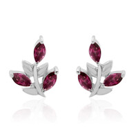 Pendientes en plata con Rodolita