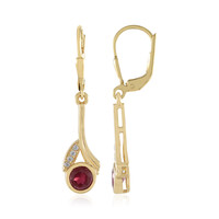 Pendientes en plata con Rubí de Madagascar