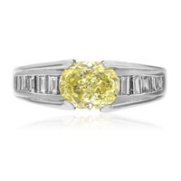 Anillo en platino con Diamante amarillo SI2 (CIRARI)