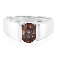 Anillo en plata con Zircón canela