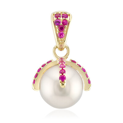 Colgante en oro con Perla blanca del mar del sur (Michelle Albala)