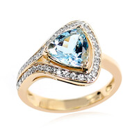 Anillo en oro con Aguamarina de Ofiki