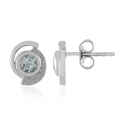 Pendientes en plata con Aguamarina de Brasil