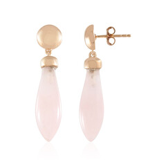 Pendientes en plata con Cuarzo rosa