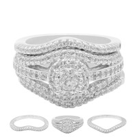 Anillo en plata con Topacio blanco