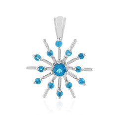 Colgante en plata con Apatita azul neón