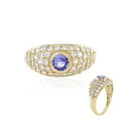 Anillo en oro con Tanzanita