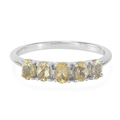 Anillo en plata con Topacio imperial