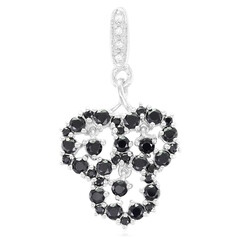 Colgante en plata con Espinela negra