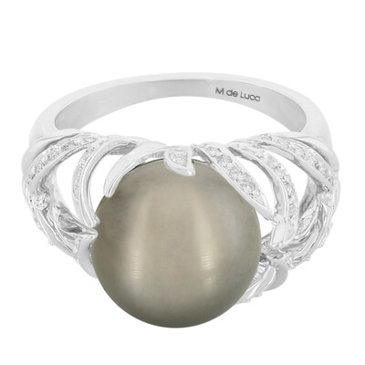 Anillo en oro con Perla cultivada de Tahití (M de Luca)
