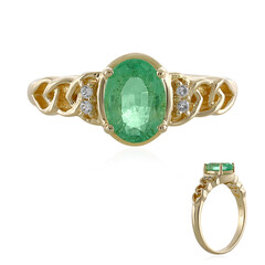 Anillo en oro con Esmeralda de Etiopía