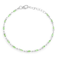 Brazalete en plata con Tsavorita