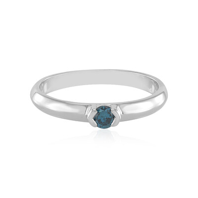 Anillo en oro con Diamante azul SI1