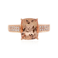 Anillo en oro con Morganita durazno