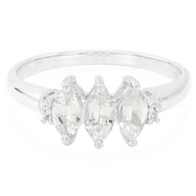 Anillo en plata con Zafiro blanco