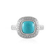 Anillo en plata con Turquesa bella durmiente