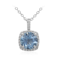 Collar en plata con Topacio azul cielo
