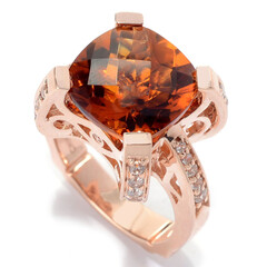 Anillo en oro con Citrino de Madeira (Dallas Prince Designs)