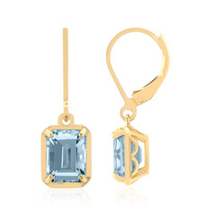 Pendientes en plata con Topacio azul cielo