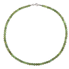 Collar en plata con Apatita verde