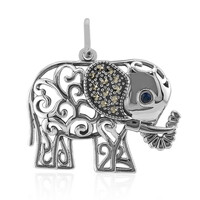 Colgante en plata con Zafiro azul