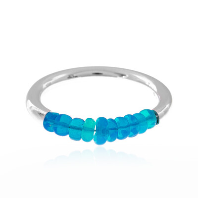 Anillo en plata con Ópalo azul de Etiopía (Maigold Kreativ)