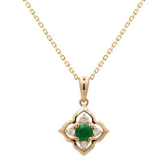 Collar en oro con Esmeralda de Zambia AAA (CIRARI)
