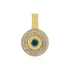 Colgante en oro con Diamante azul I4