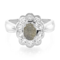 Anillo en plata con Labradorita