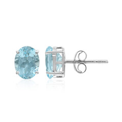 Pendientes en plata con Topacio azul cielo