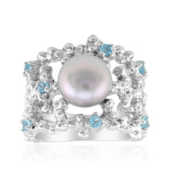Anillo en plata con Perla plateada Freshwater (TPC)