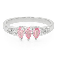 Anillo en plata con Zafiro Padparadscha