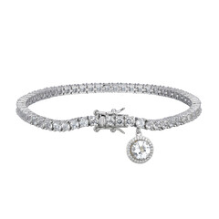 Brazalete en plata con Topacio blanco (Adela Silber)